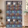 Media Storage Cabinet 9 Layers Adjustable DVD Shelves 756 CDs Espresso