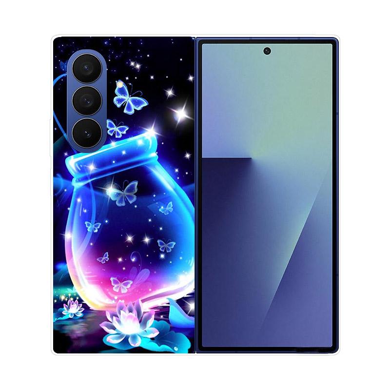 For Samsung Galaxy Z Fold 7 6 5 4 3 2 Case Transparent Protective Back Cover Hard PC Shell For Samsung Z Fold7 Fold6 Fold5 Etui