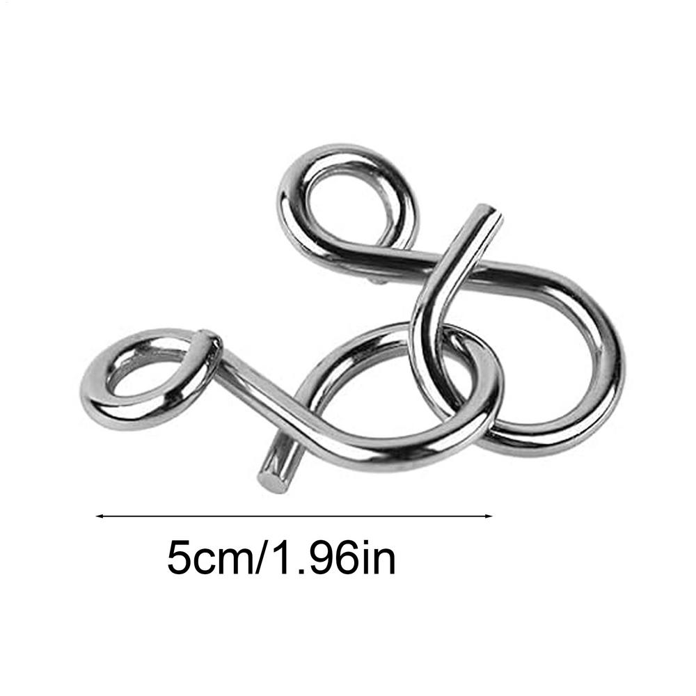 3D Metal Puzzle Educational Learning Toys Metal Mind Puzzles Disentanglement Toys for Children Teens Family Boys Girls Home