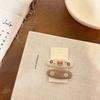 1 Pair Hairpins Rounded Edges Metal Stable Grip Hand-Embroidered Flower Pattern Wide BB Clip Side Bang Hair Accessories