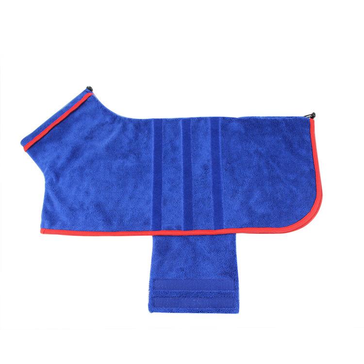 Water-absorbing quick-drying pet bathrobe microfiber dog towel customization
