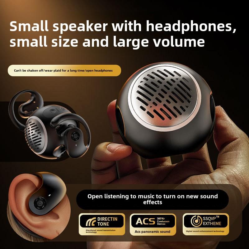 Bluetooth Headset Speaker 2-in-1 OWS Wireless Motion Noise Cancelling Open Headphones