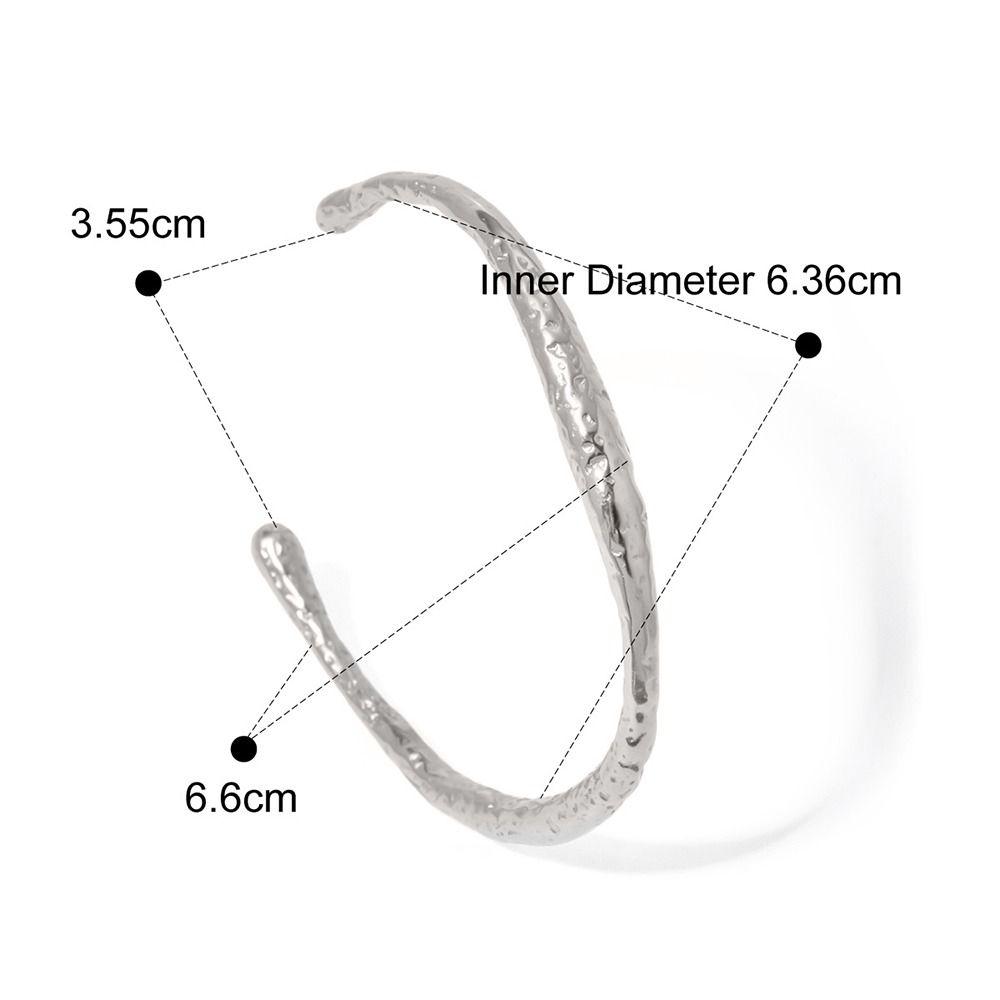 Hypoallergenic Geometric Shape Open Bracelet Stylish Hand Ornament Women