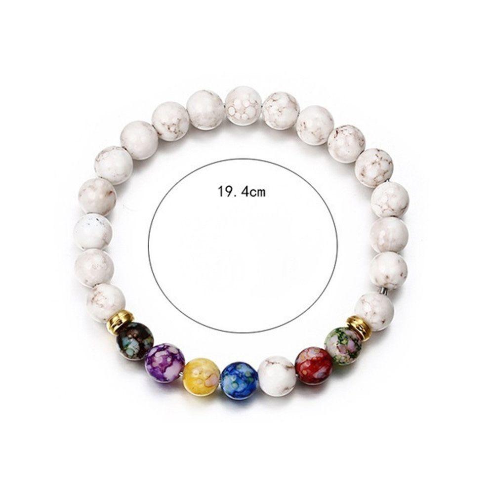 8mm Bead Healing Balance Reiki Natural Stone Natural Stone Bangle Wristbands 7 Chakra Bracelet