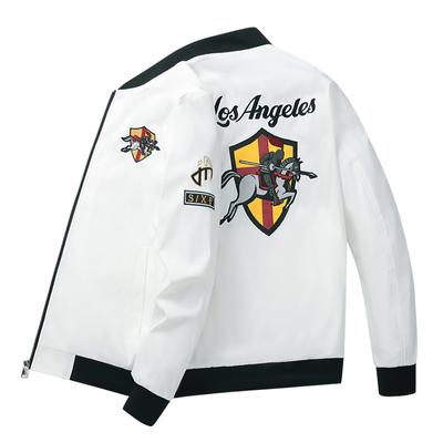 Herbst neue Herren Mantel fliegende Jacke bestickte Baseballjacke