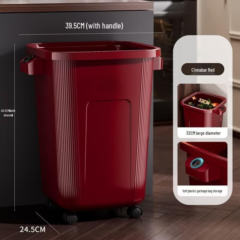 Boyiduo Plastic Trash Can with Wheels