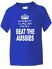 Keep Calm and Beat Aussie's Ashes Cricket Kids Boys Girls T-Shirt Age 1-13