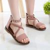 Girls Sandals Summer 2025 New Korean Version Soft-soled Children's Roman Shoes Student Shoes Medium and Older Children's Open-toed Princess Shoes
