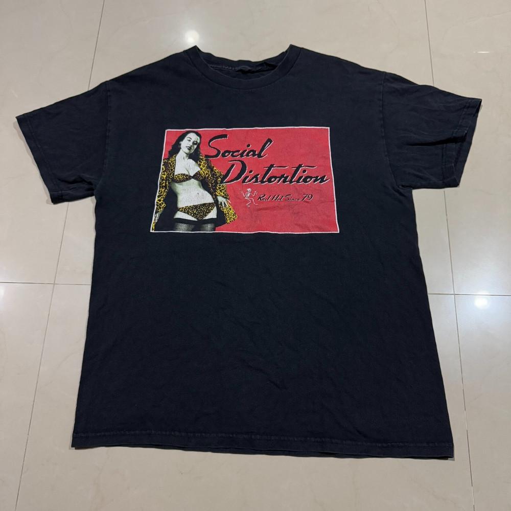 Редкий! Винтажная футболка Social Distortion Red Hot Since 79 Концертная футболка Унисекс L