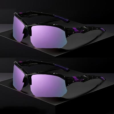 2PCS Women's Outdoor Sports Glasses Riding Windproof Sunglasses for Women