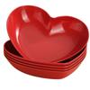 5/10Pcs Creative Love Fruit Plate Heart-shaped Nut Love Plate Red Love Plate  Home Party Use
