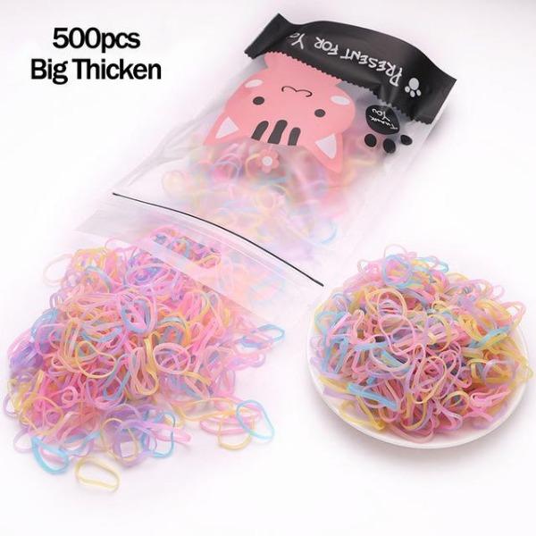 1000 teile/paket Mädchen Bunte Kleine Einweg Gummibänder Gummi Für Pferdeschwanz Halten Scrunchie Haarbänder Mode Haar Zubehör