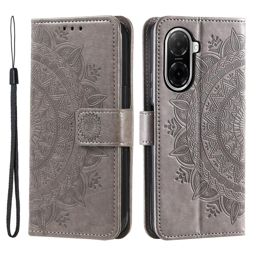 For Xiaomi Redmi A5 4G (171.7mm)/Poco C71 4G Stand Case Imprinted Totem PU Leather Wallet Phone Cover