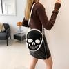 Yogodlns Mode Lässige Damen Schultertasche Totenkopfmuster Farbkontrast Design Umhängetasche für Halloween Festivals Party