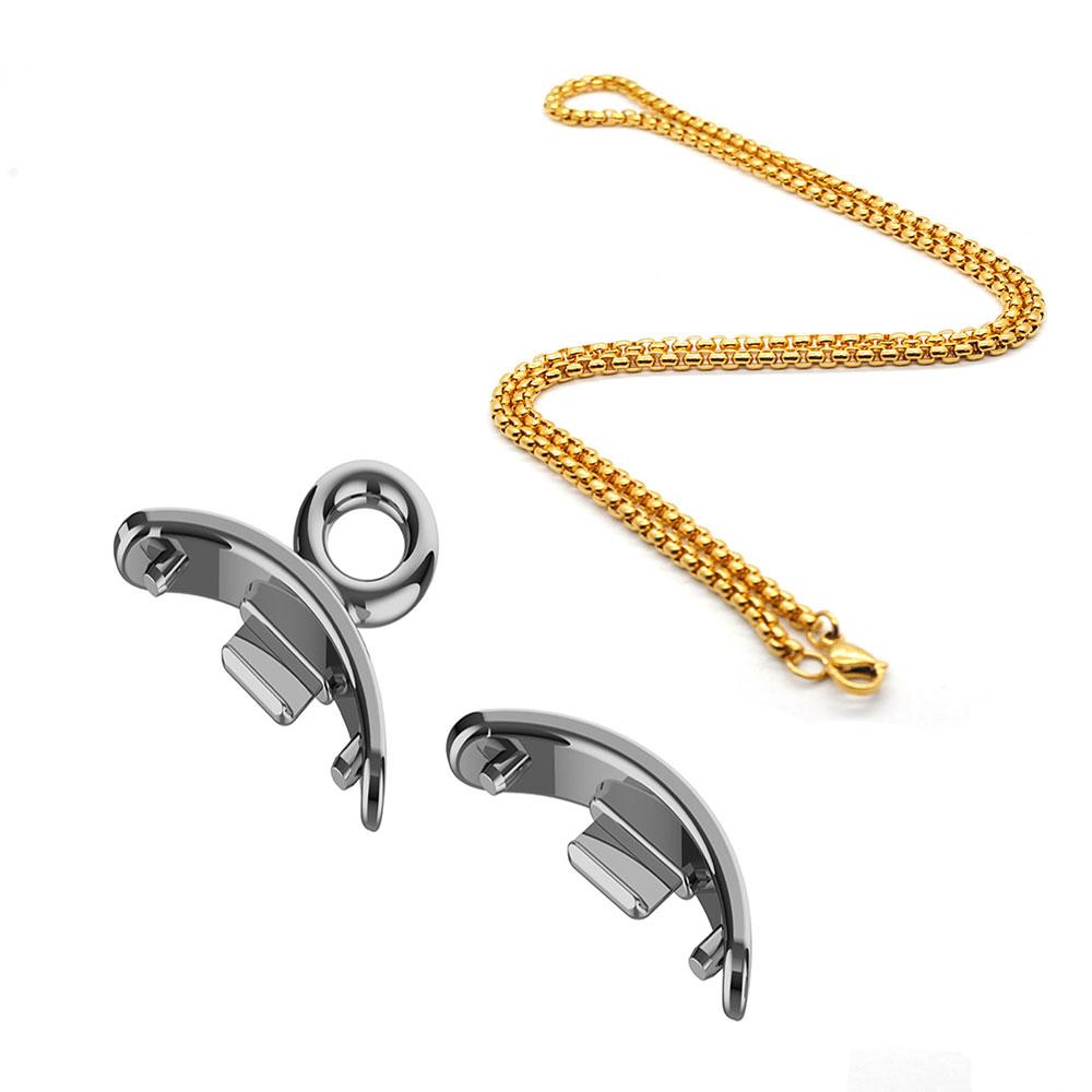 Pendant Necklace For Xiaomi Miband 9 Watch Neck Decoration Strap Mi band 8 Stainless Steel Metal Buckle Smart Watch Accessory