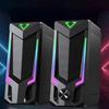 Wired & Bluetooth RGB Computer Speaker, Desktop Computer Speaker, Laptop Speaker, Desktop Stereo Speaker, USB Powered, with LED Ambient