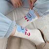 5Pairs Patchwork Cartoon Tube Socks Anti-slip Mid Calf Socks Funny Short Socks Women  Lady