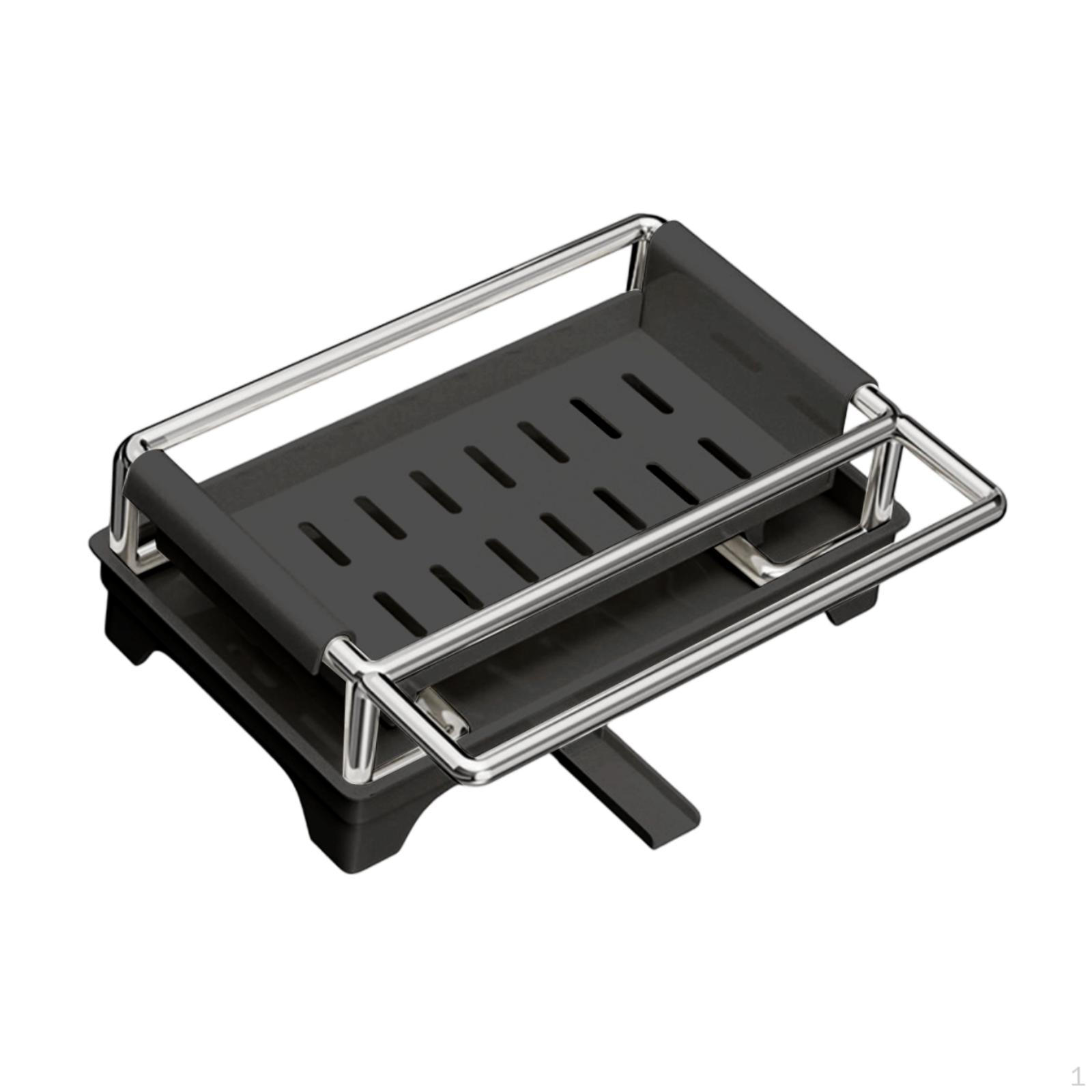 

And Efficient Stainless Steel Kitchen Sink Sponge Holder with Quick Drain Tray, Organizer темно-сірий