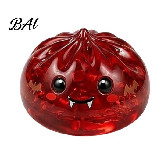 Dumpling Shaped Toy 1/6Pcs Halloween Stress Relief Toy, Devil Pumpkin Eyeball Skeleton Squeeze Party Favors Anxiety Reduction Dough Bun Fidget