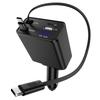 4 Port Car Charger with Super Fast Charging 45W Vehicle Socket Adapter and Voltage Display for Smartphones Tablets