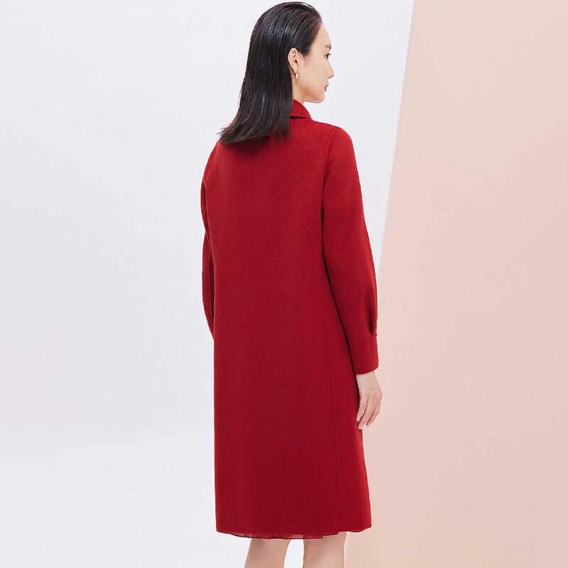 JESSIE Women's Elegant Lapel Mid-length Wool Blend Coat