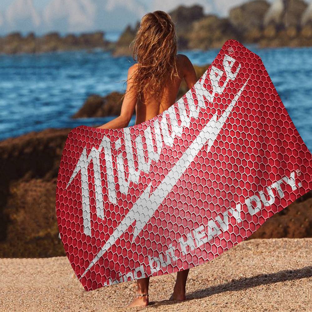 LOGO M-Milwaukees Mode Mikrofaser Decke Schnelltrocknend Strandtücher Übergröße Druck Super Saugfähig Pooltuch Decke