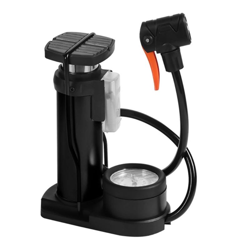 

Bicycles Tire Air Pumps Small Floor Pump with Pressure Gauge Bikes Floor Pump, Double Barrels Foot Pump Bikes Pump чорний