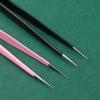 Dwustronna pinceta do paznokci Silikonowa główka dociskowa Pinceta do paznokci Narzędzie do naklejek Narzędzia do paznokci Manicure Narzędzia do zdobienia paznokci Akcesoria