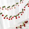 62KD Versatile Cherry Felt Balls String Craft Supply Create Magical Atmospheres