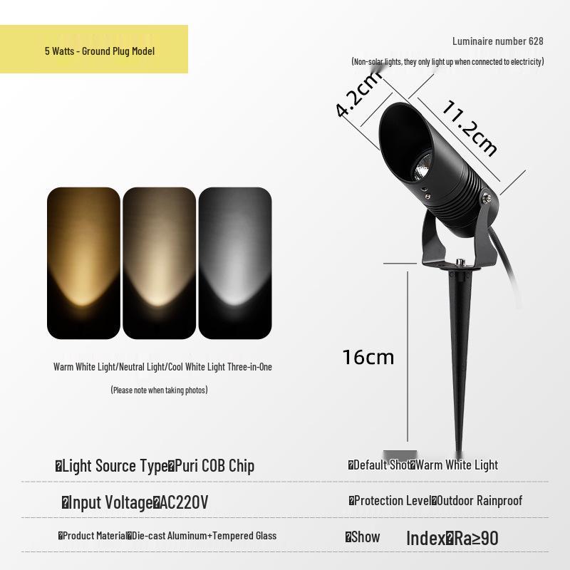 Waterproof LED Landscape Spotlights for Outdoor Trees and Garden Decoration with Ground Spike