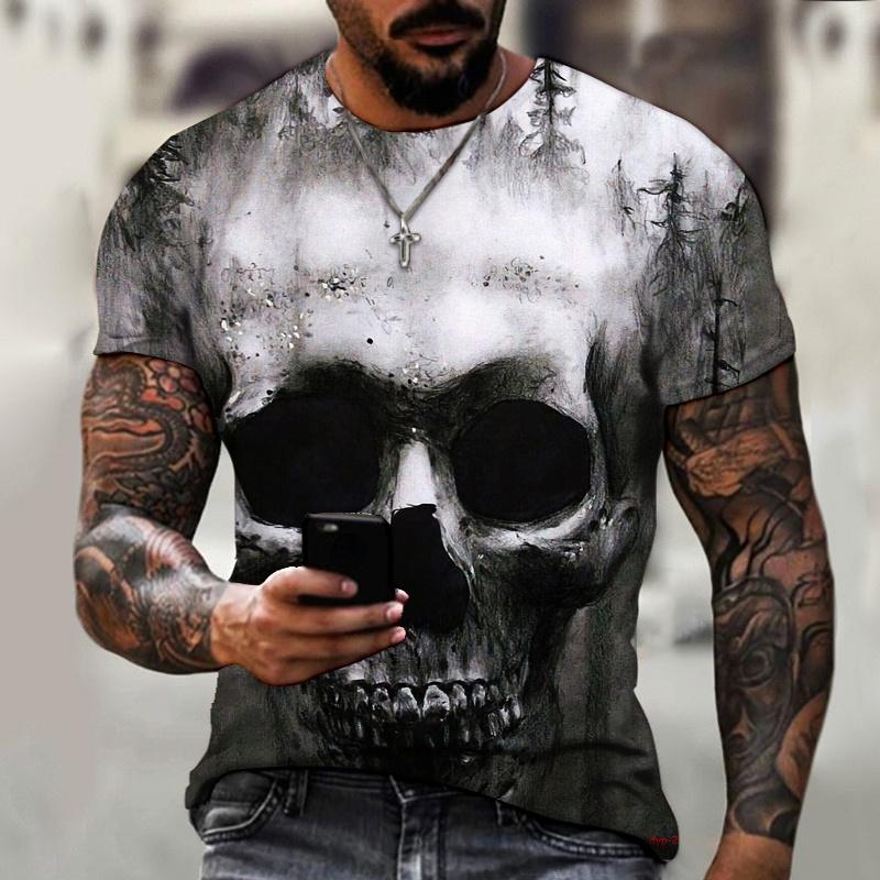 Crâne de boxe O-Cou Femmes Hommes Casual 3D Imprimer T-shirt à manches courtes Tops Tee Crâne de boxe O-Cou Femmes Hommes Casual 3D Imprimer T-shirt à manches courtes Tops Tee