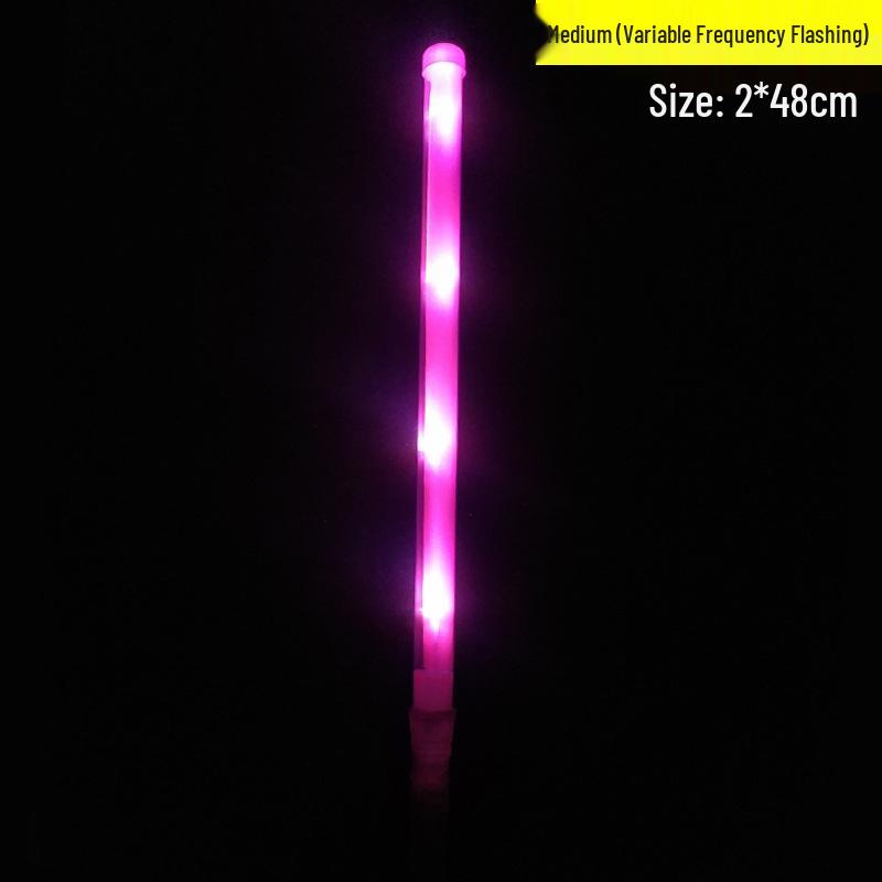 LED Colorful Flashing Glow Sticks - Silver Light-Up Concert Support Props