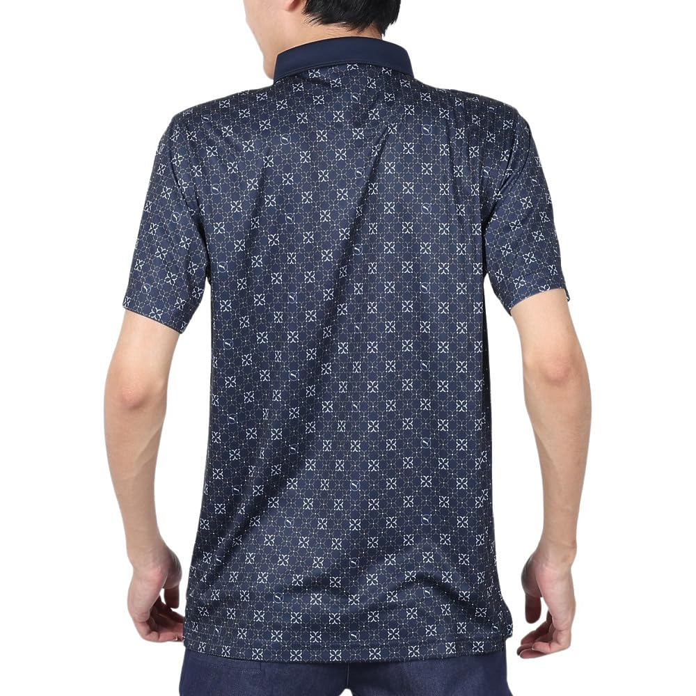 Golf Shirt GOLF Pure Monogram Deep Sky [PUMA] Polo/626275 Men's Navy/Slate