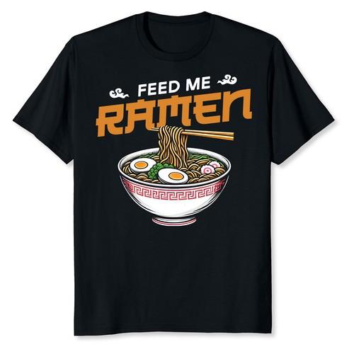 NEW LIMITED Feed Me Ramen Funny Japanese Food T-Shirt S разноцветный