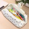 Black and white bow pencil case cute girl student cosmetic bag large capacity stationery storage bag School Organizer Supplies