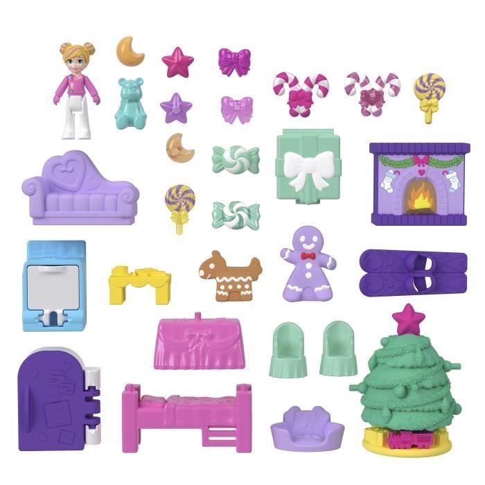 Polly Pocket - Calendrier de l’Avent Maison en pain d’épices - Surprises - Polly Pocket - JFV13