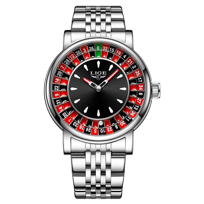 LIGE specialty men's watch luxury luminous stainless steel clock waterproof fashion business watches for men quartz wristwatch