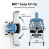 Hydraulic Transfer Chair For Elderly Disabled Home Nursing Commode Shower Wheelchair Height Adjustable 180 Degree Split Seat