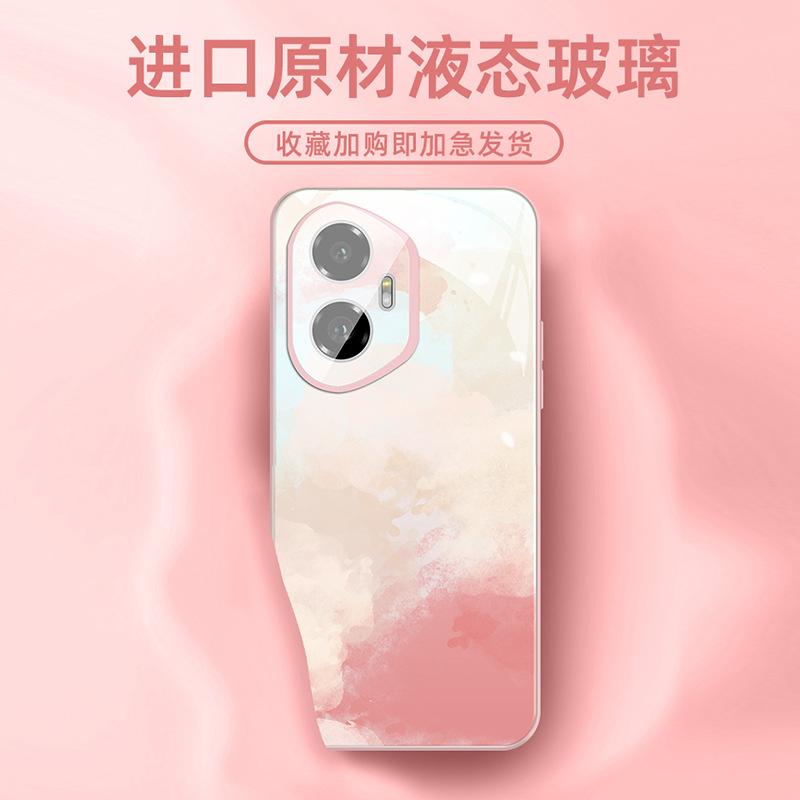 Applicable to Honor 300 mobile phone case Honor new watercolor design 300pro ice heat dissipation glass 200 with mirror