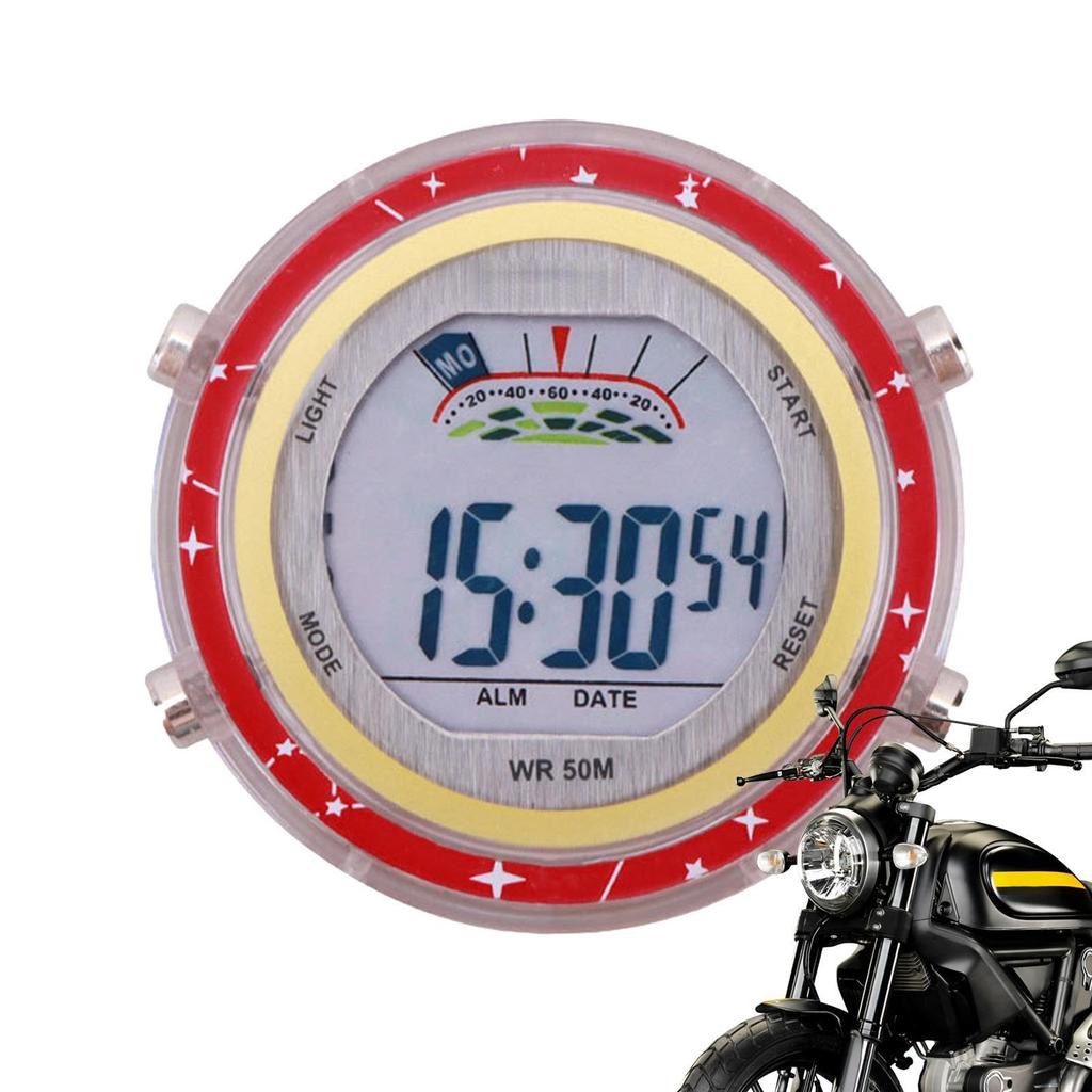 Motorcycle Clock, Motorcycle Watch - Luminous Bike Dial Watch Waterproof Small Watch Decoration,Easy Installation