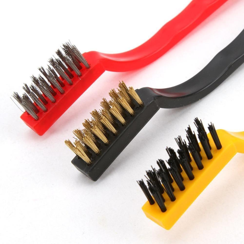 3Pcs/lot  Gas Stove Cleaning Wire Brush Kitchen Tools Metal Fiber Brush Strong Decontamination