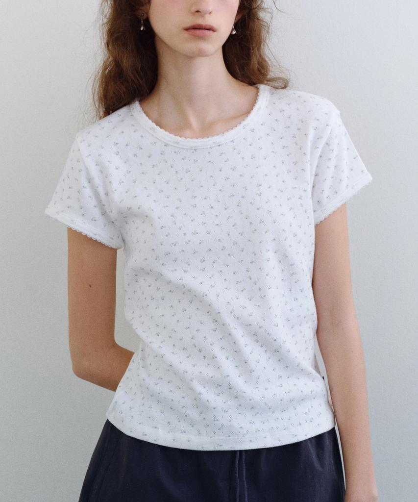 Yulago Flower Eyelet T-Shirt
