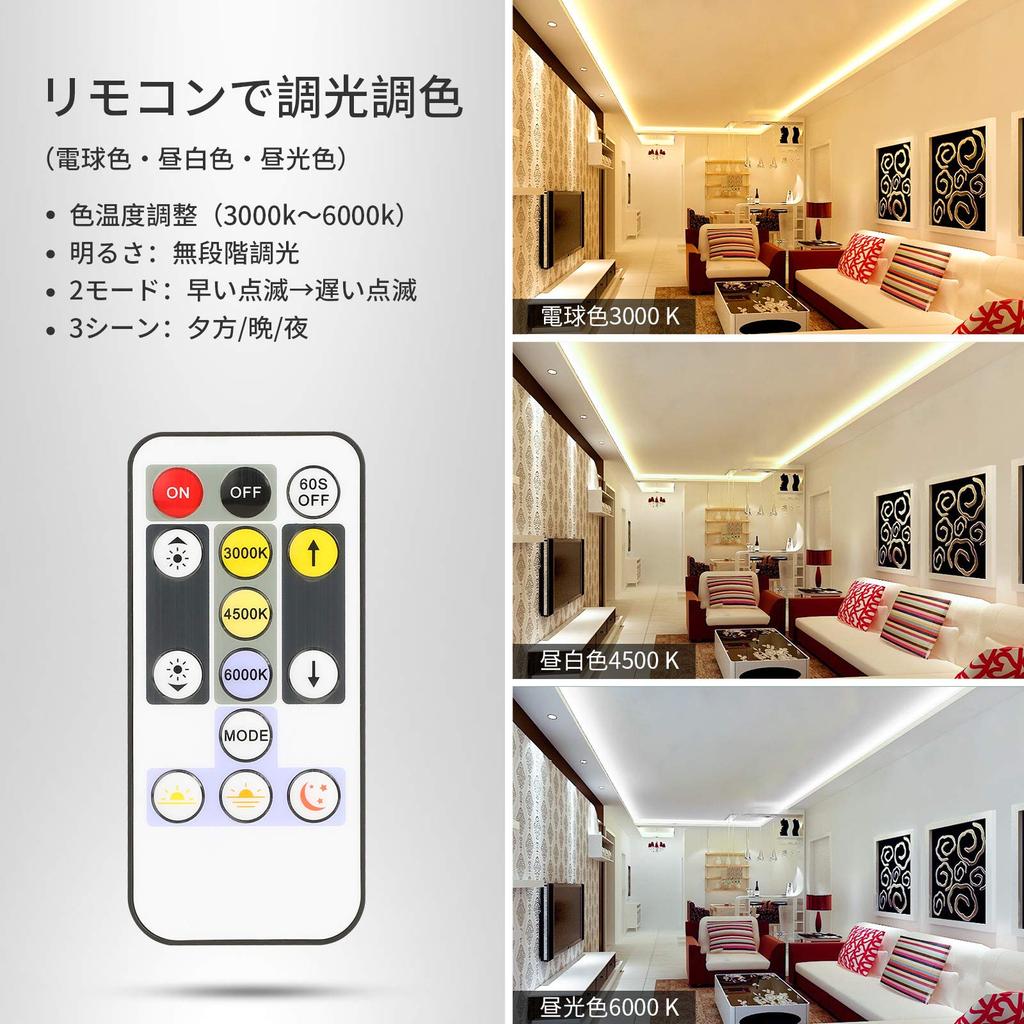 Lepro 5m 12V LED Strip Light, Warm White, Neutral White, Daylight, Adjustable Brightness, Ambient Lighting, Remote Control, Dimmable, Color