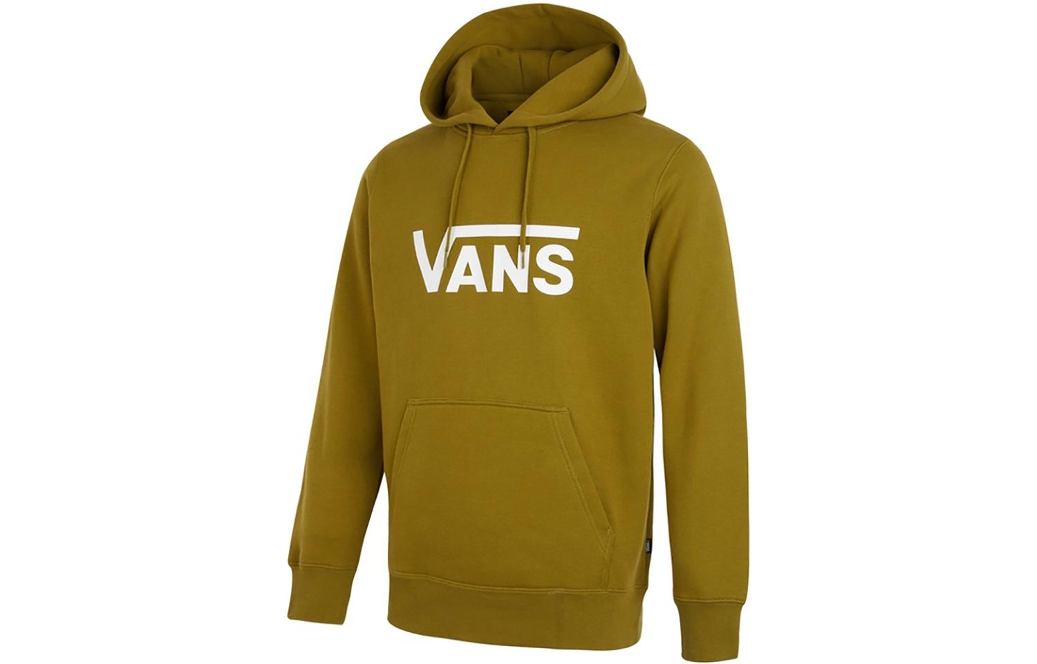 Vans Color Block Letter Logo Pullover Fleece Lined Thermal, Winter Sweatshirt Unisex Olive Green VN0A5H87YXH S