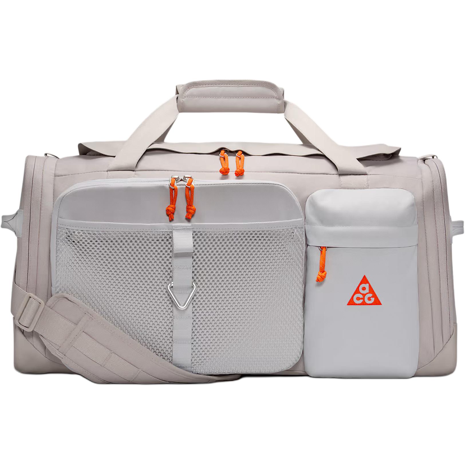 

Nike ACG Series 53L Large Capacity Top Zipper Flap Design Fabric Travel Bag Unisex Travel Bag University-Gray Fog-Gray Safety-Orange HJ8185-009 University Gray & Mist Gray & Safety Orange