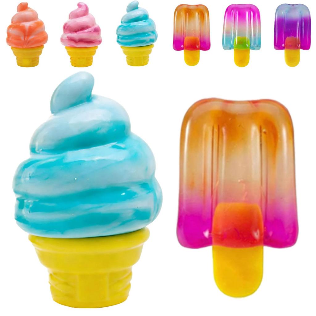 Cream Ice Squeeze Squishy Summer Sensory Stress Easing Slow Rising Cute Squeeze Stress Balls Easter Basket Stuffers