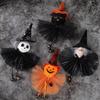 Ornement Cloche Citrouille Fantôme Sorcière Chat Noir Halloween pour Décoration de Fête Bar Pièce Pendentif Accessoires Halloween