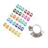 30pcs Plastic Material Keychain Iron Split Ring Key Labels Multi Keys Holder Key Identifiers  Houses