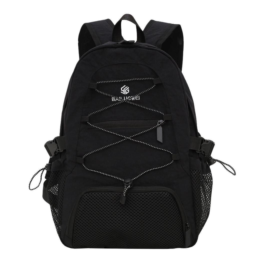 Schoolbag Autumn and Winter New Color Matching Backpack Outdoor Color Contrast Light Leisure Retro Sports Mountaineering Bag Drawstring Backpack 