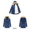 2024 Autumn/Winter Women's Thick Lambswool Cotton Jacket with Removable Hood and Fleece Lining